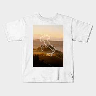 Italy Country Map | Luminous Landscapes Kids T-Shirt